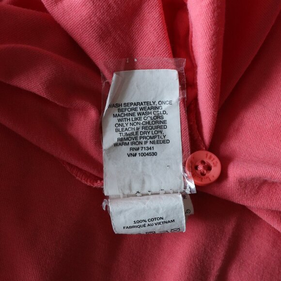 L.L. Bean Men's Sz M-R Salmon Polo Golf Stretch Pocket T-Shirt Short Sleeve Top - Picture 13 of 13